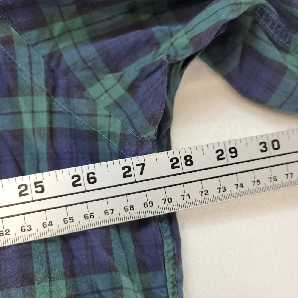 Ralph Lauren Button Down Shirt Mens XL Green Plaid Blaire Cotton Long Sleeve